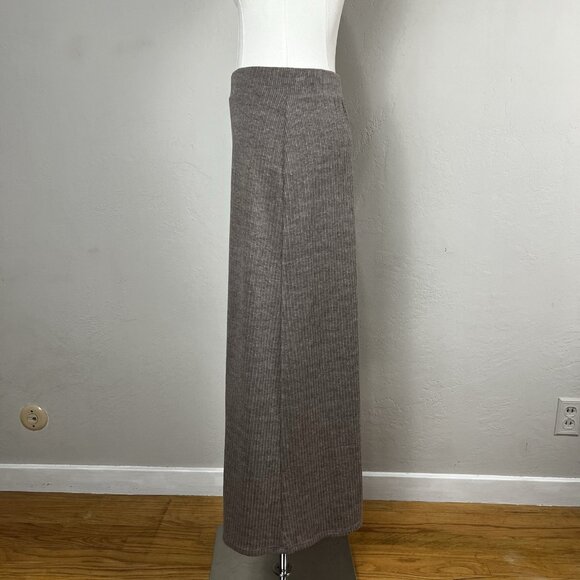 Halara Midi Skirt Ribbed High Waisted Split Hem A-Line Casual Size Medium M NWT - Picture 3 of 9